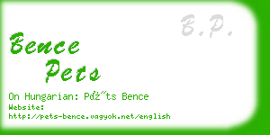 bence pets business card